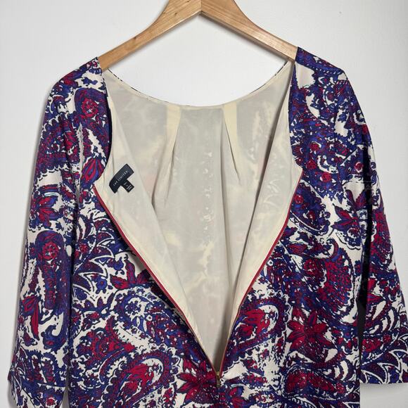 The Limited Dress Women L Tall Purple Paisley Mini Preppy Office Party Wedding - Picture 6 of 6